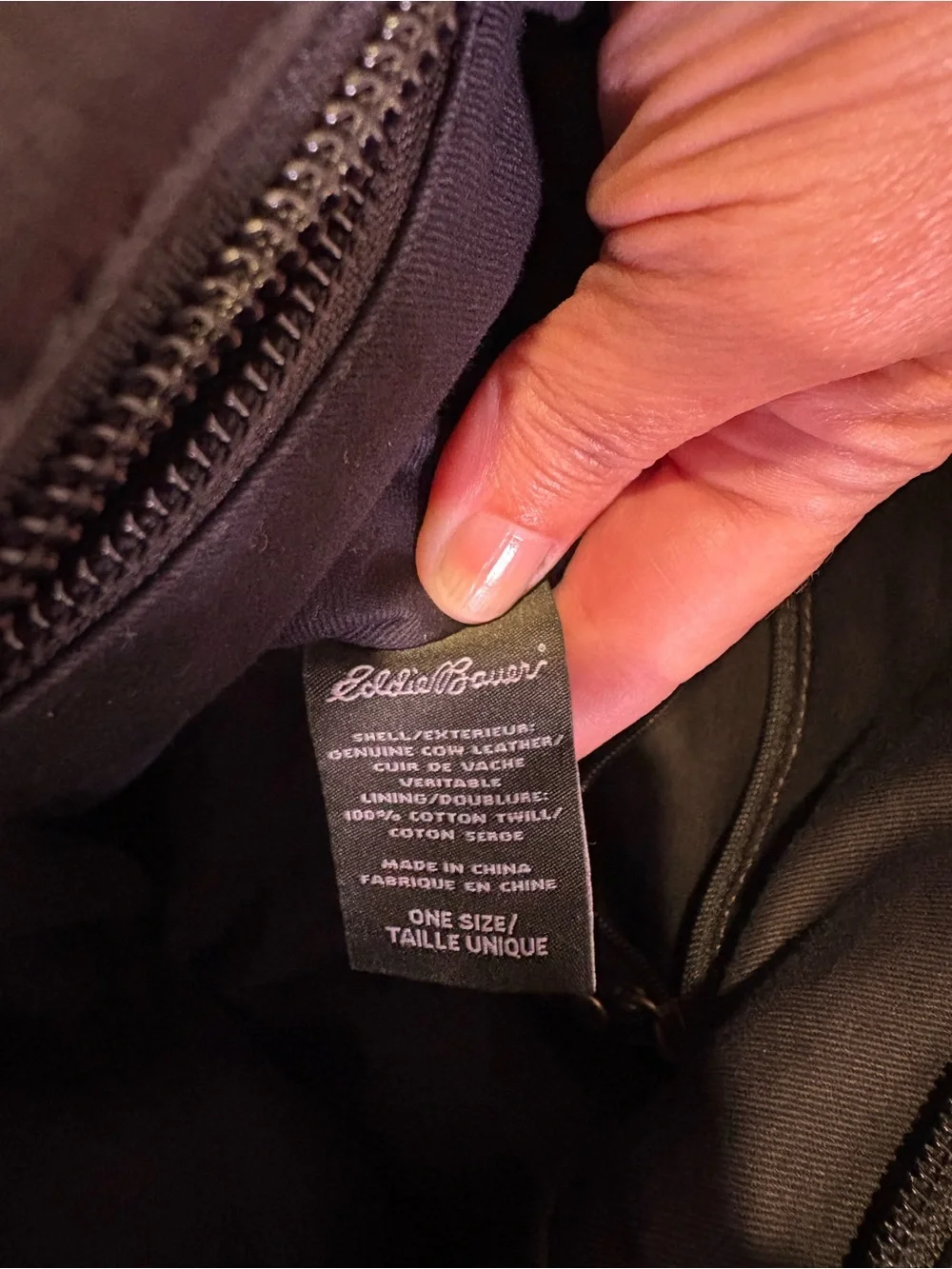 Eddie Bauer Black Pebbled Leather Hobo Bag, Super Soft in Great Condition.